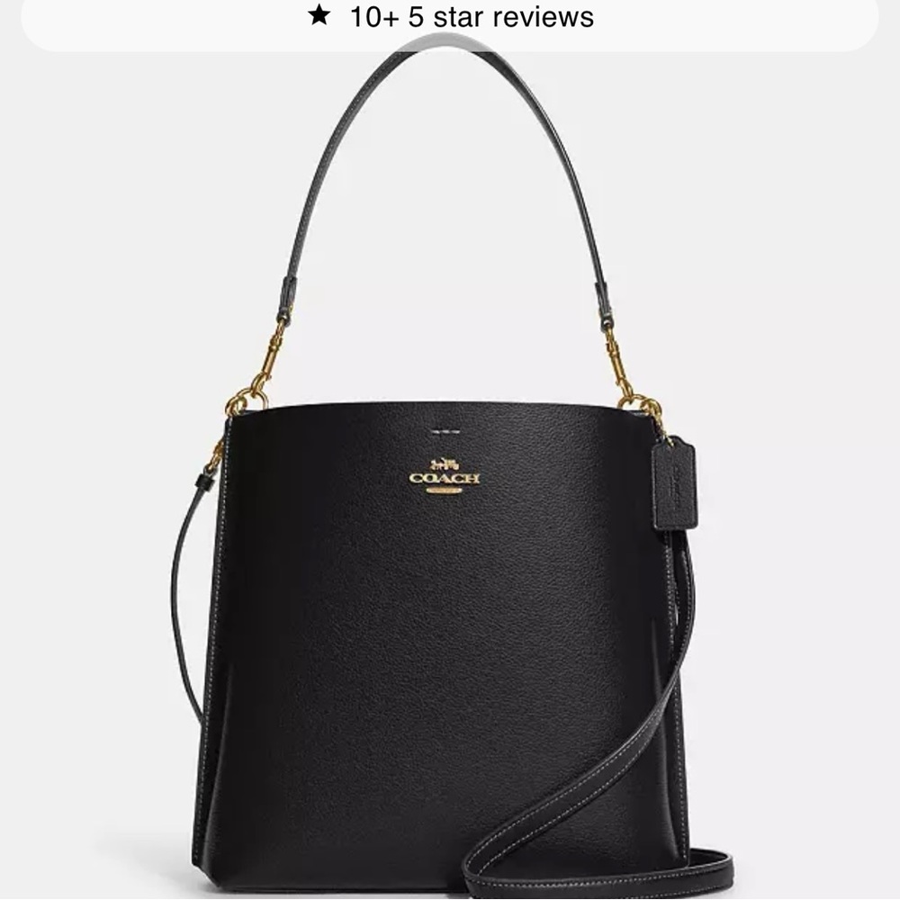 Coach - Mollie Bucket Bag in Black/Gold
